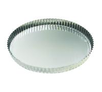 Gobel Tourtière 126350 - Ronde cannelée - Fond fixe - Fer blanc Ø32 cm