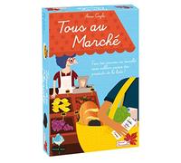 TOUS AU MARCHÉ - jeu de société dès 5 ans - 2 à 4 joueurs - Jeu d'observation et de mémoire - Quel produit manque à votre liste de courses ?, Multi-couleurs