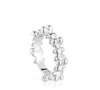 TOUS Bague moyenne pour femme en argent sterling avec motif d'ours, taille 52, collection Bold Bear