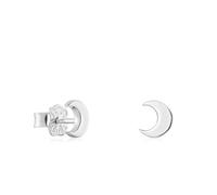 TOUS Boucles d'oreilles avec motif de lune en argent de première loi, collection TOUS