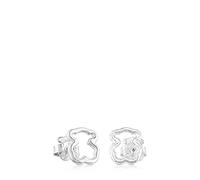 TOUS Boucles d'oreilles en Argent Sterling pour Femme avec Fermoir à Pression, Mesure de l'ours : 1,15 cm, Polyvalentes et Emblématiques, Collection New Carrusel