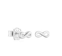 TOUS Boucles d'oreilles pour femme en argent sterling et motif infini, collection motifs