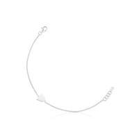 TOUS Bracelet chaîne avec motif tulipe en argent sterling, 17,5 cm de long, collection motifs