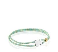TOUS Bracelet élastique pour femme avec motif d'ours en argent de première loi, collection Sweet Dolls