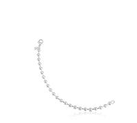 TOUS Bracelet en argent sterling pour femme avec motif ours 0,5cm, 18cm de long, classique et élégant, collection Basics
