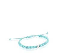 TOUS Bracelet nylon avec motif étoile de fleur en argent première loi, 17 cm de long, collection motifs