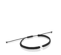 TOUS Bracelet nylon avec motif étoile en argent de première loi, 17 cm de long, collection motifs