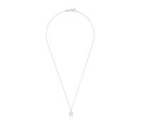 TOUS Collier court avec motif fleur en argent de première loi, 45 cm de long, collection motifs