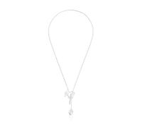 TOUS Collier court pour femme avec motif d'ours en argent sterling et perle de culture, collection I-Bear
