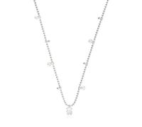 TOUS Collier court pour femme en argent sterling avec perles de culture et pendentif ours, collection Sweet Dolls