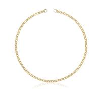 TOUS Collier ras-du-cou en argent pour femme de première loi plaqué or 18 carats, 42 cm de long, collection Hold