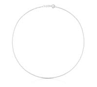 TOUS Collier ras-du-cou pour femme en argent sterling avec anneaux ronds, 40 cm de long, collection Basics
