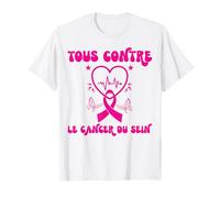 Tous Contre Le Cancer du Sein Mois de Sensibilisation Ruban T-Shirt