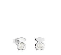 TOUS I-Bear Petites boucles d'oreilles en argent sterling avec perles de culture pour femme Motif ours 10 mm