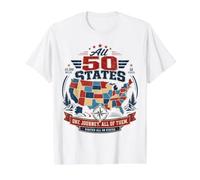 Tous Les 50 États Ont visité Le Design de Voyage d'exploration des États-Unis T-Shirt Graphique avec Valeur