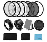 Tous les accessoires de filtre d'objectif kit : UV CPL filtre ND réglable (Nd2-nd400), Macro Close Up filtre Set (+ 1, + 2, capuchon de sabot, 3 en 1 numérique carte grise carte de balance des blancs