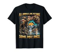 Tous Les Animaux sont caressables Certains autrefois Nature aurores boréales T-Shirt