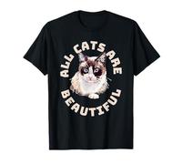 Tous Les Chats sont Beaux, battements de cœur Amusants pour Les Chats en Raquettes T-Shirt