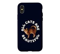 Tous Les Chats sont Beaux et drôles de battements de cœur de Chats américains à Queue annulaire Coque pour iPhone X/XS