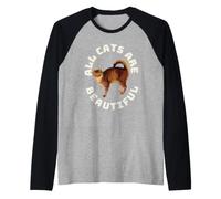 Tous Les Chats sont Beaux et drôles de battements de cœur de Chats américains à Queue annulaire Manche Raglan