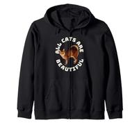 Tous Les Chats sont Beaux et drôles de battements de cœur de Chats américains à Queue annulaire Sweat à Capuche