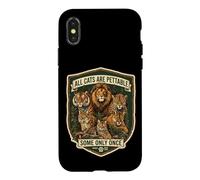 Tous Les Chats sont caressables, Certains ne sont qu'une Fois drôles de zoologie Vintage Coque pour iPhone X/XS
