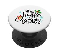 Tous Les Dames Jingle de Noël PopSockets PopGrip Adhésif