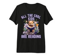 Tous Les Enfants Cool lisent Bear Teacher T-Shirt Haut de Gamme