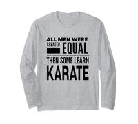 Tous les hommes apprennent le karate arts martiaux Sensei Student Manche Longue