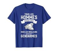 Tous Les Hommes Naissent Egaux Gendarmes T-Shirt, Homme, Bleu Royal, XL
