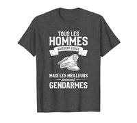 Tous Les Hommes Naissent Egaux Gendarmes T-Shirt, Homme, Chiné Foncé, 3XL