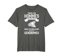 Tous Les Hommes Naissent Egaux Gendarmes T-Shirt, Homme Grandes Tailles, Asphalte, 6X Tall