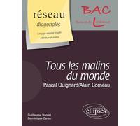 « Tous les matins du monde » de Pascal Quignard. Film : « Tous les matins du monde » d'Alain Corneau / Domaine : Langage verbal et images - Littérature et cinéma