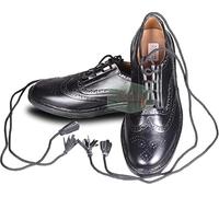 TOUS LES SPORTS Ghillie Brogues - Chaussures de Kilt Noires avec Lacets à Pompons (système de Taille EU - Adulte, Homme, Numérique, M, 44)