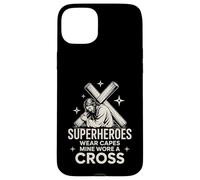 Tous Les Super-héros ne Portent Pas de Capes Jésus Portait Une Croix Coque pour iPhone 15 Plus