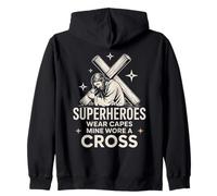 Tous Les Super-héros ne Portent Pas de Capes Jésus Portait Une Croix Sweat à Capuche