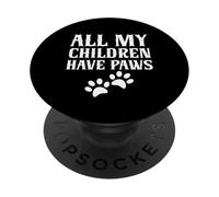 Tous Mes Enfants Ont des Pattes, Chat, Grand-père PopSockets PopGrip Adhésif