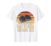 Tous Mes modèles sont allés en Prison Vintage Sunset T-Shirt Graphique avec Valeur, Homme, Blanc, M