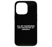 Tous Mes Mots de Passe sont protégés par Amnesia - Humour Amusant Coque pour iPhone 13 Pro