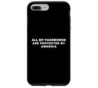 Tous Mes Mots de Passe sont protégés par Amnesia - Humour Amusant Coque pour iPhone 7 Plus/8 Plus