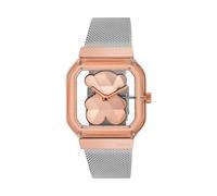 TOUS Montre analogique avec bracelet en acier D-Bear Party, Or rose + argent, Classique