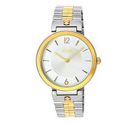 TOUS Montre analogique avec bracelet en acier doré pour femme, diamètre 36 mm et cadran en métal, fonctions : heure et minutes, étanche jusqu’à 3 ATM, collection S-Band