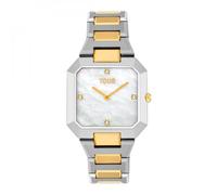 TOUS Montre analogique avec bracelet en acier et cadran en nacre Karat, Acier / Doré, Classique