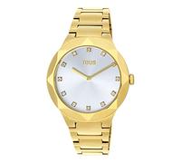 TOUS Montre analogique avec Bracelet en Acier IPG doré Karat Round