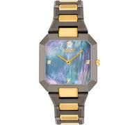 TOUS Montre analogique avec bracelet en acier noir, doré et cadran en nacre gris Karat 3000144800