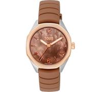TOUS Montre analogique avec mouvement suisse, cadran en nacre et bracelet en caoutchouc Mocca Now Lady 3000146200