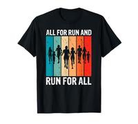 Tous Unis pour Courir Ensemble Phrase Familiale Running T-Shirt