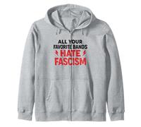 Tous Vos Groupes préférés détestent Le fascisme Punk Rock Musique Sweat à Capuche