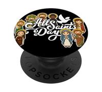 Toussaint catholique St Joseph Marie Thérèse Jude Cecelia PopSockets PopGrip Adhésif