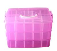 Tousse de Maquillage Boîte De Rangement Cosmétique Empilable Et Réglable for Vernis À Ongles Sac Rangement Manucure(Rosa)